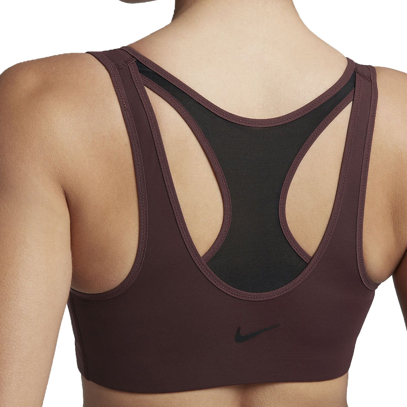 Nike Women's Shape Zip Sports Bra Burgundy Crush/Black - XS