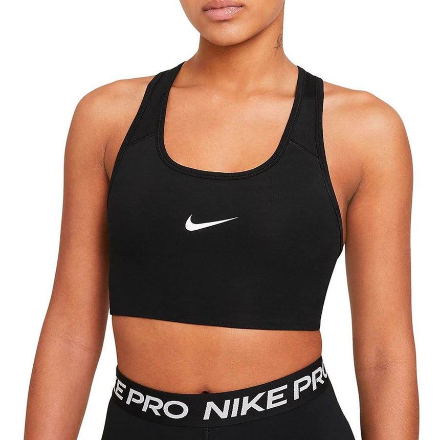 Nike Womens Swoosh 2.0 Sports Bra Black Model Front
