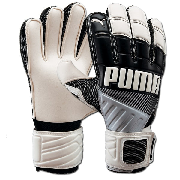 PUMA Men's Fluo Protect Goalkeeper Gloves Black/White