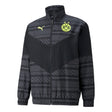 PUMA Mens Borussia Dortmund Prematch Jacket 2022 Black/Yellow Front