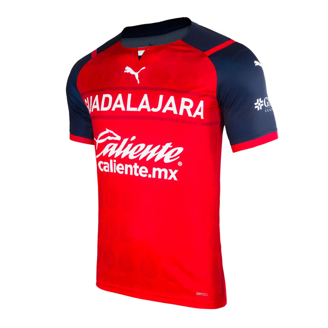 PUMA Mens Chivas Third Jersey 2022 Red/Blue Front