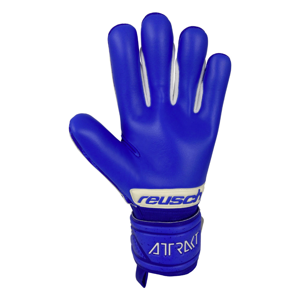 Reusch Mens Goalkeeper Attrakt Grip Evolution Gloves Blue/White Right
