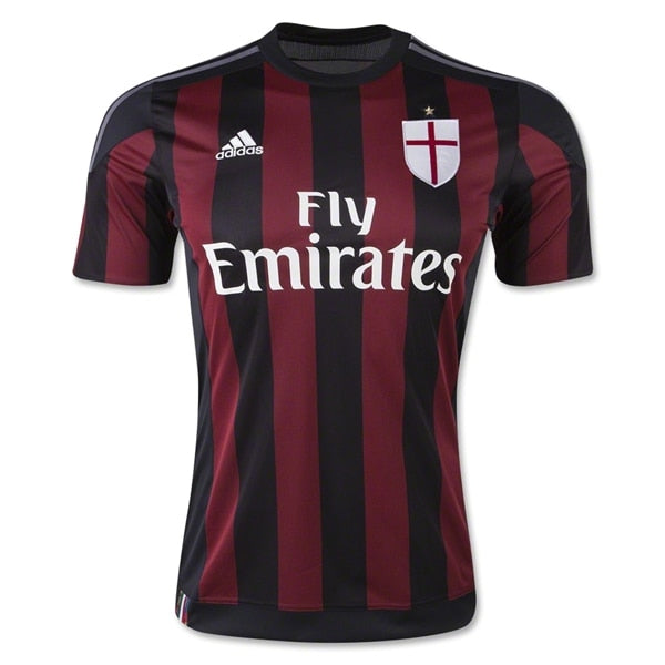 adidas Men's AC Milan 15/16 Home Jersey Black/Victory Red/Granite