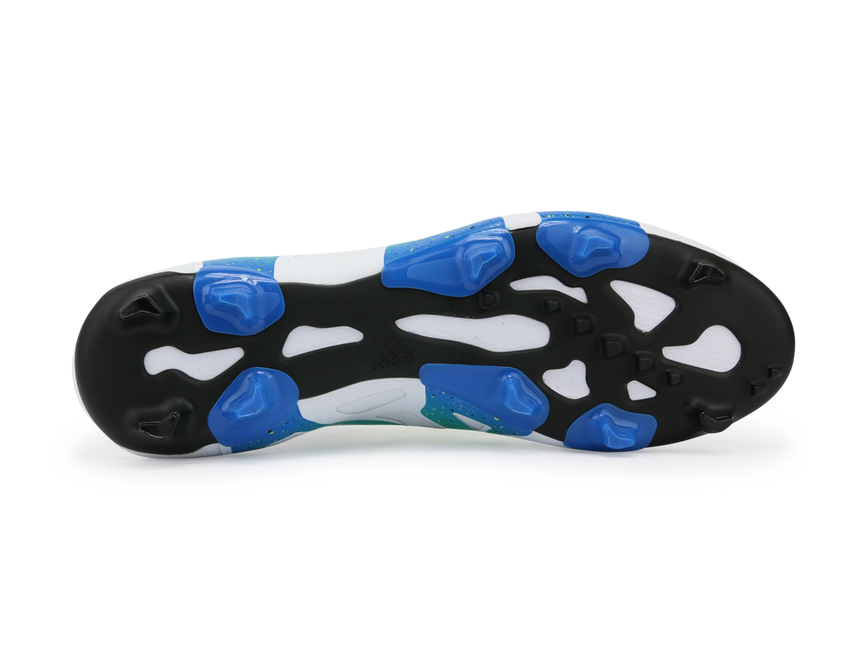 adidas Men's X 15.1 FG/AG White/Solar Slime/Blue – Azteca Soccer