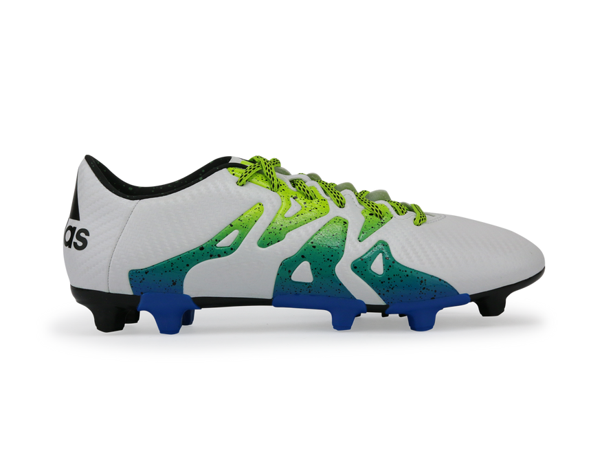 adidas Men's X 15.3 FG/AG White/Core Black/Solar Slime