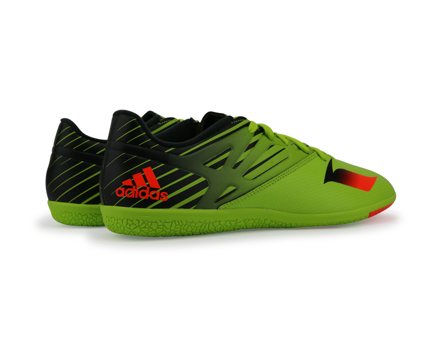 adidas Men's Messi 15.3 Indoor Soccer Shoes Solar Slime/Solar Red/Black