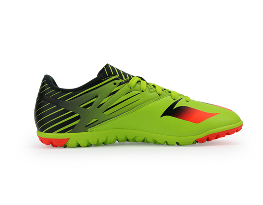 adidas Men's Messi 15.3 Turf Soccer Shoes Semi Solar Slime/Solar Red/Core Black