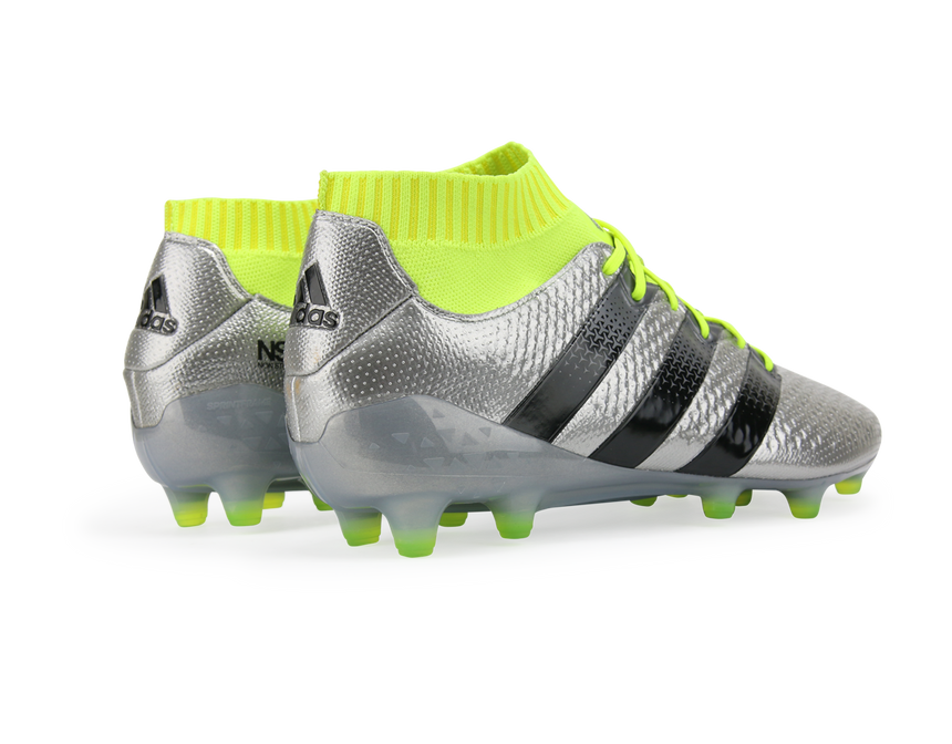 adidas Men's ACE 16.1 Primeknit FG/AG Silver Metalic/Core Black