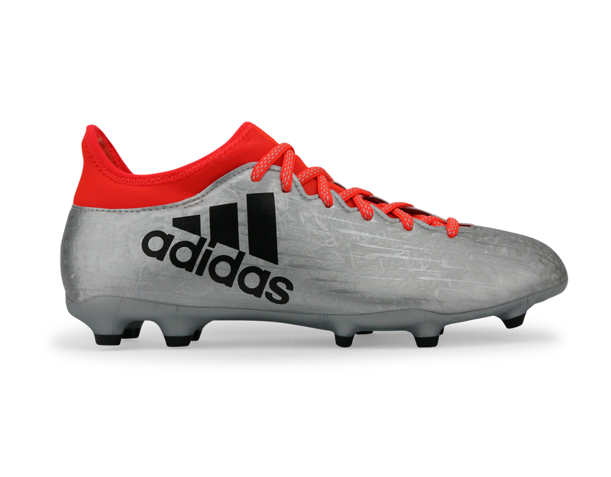 adidas Men's X 16.3 FG Silver Metalic/Core Black/Solar Red