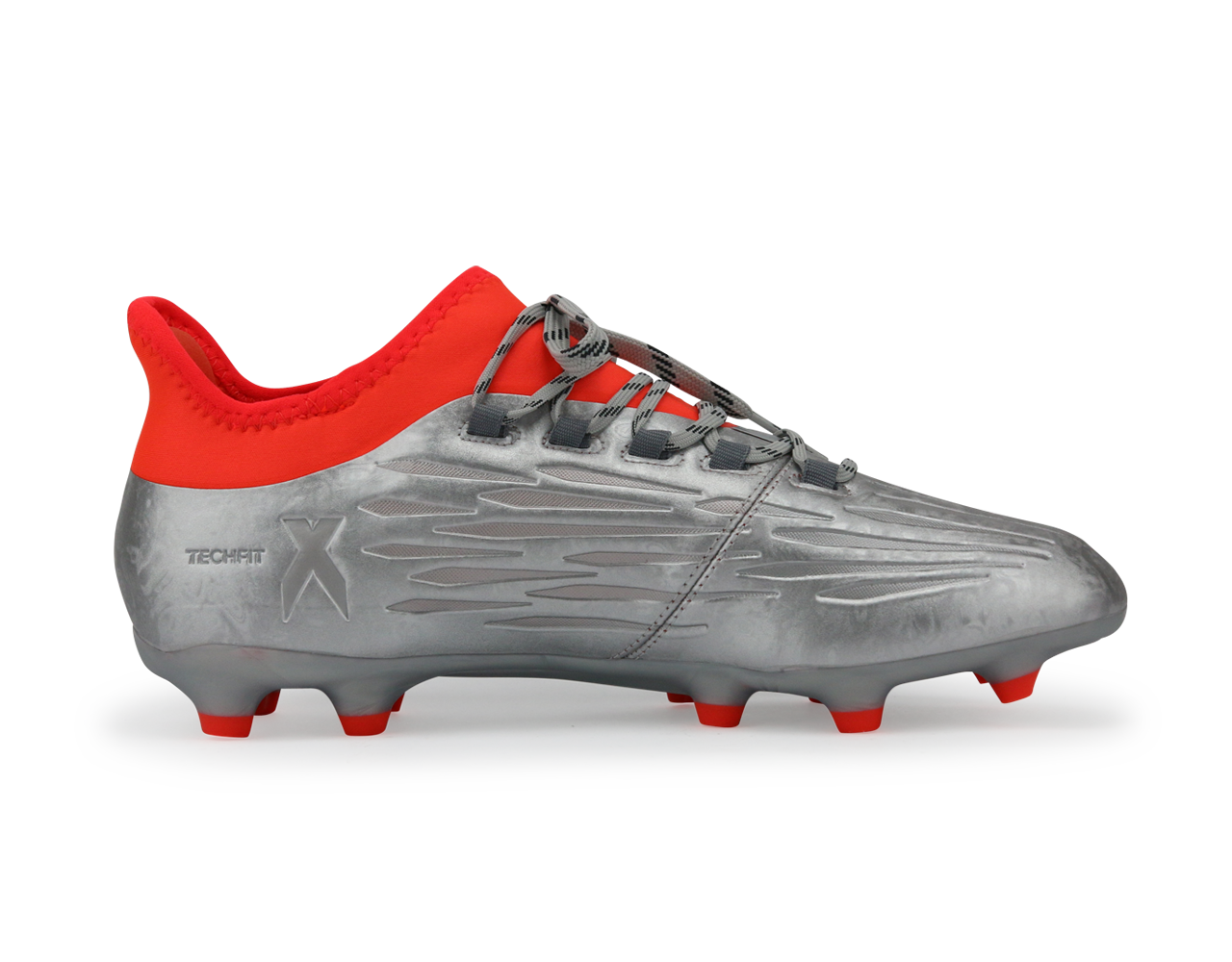 adidas Men s X 16.2 FG Silver Metallic Black Solar Red 8
