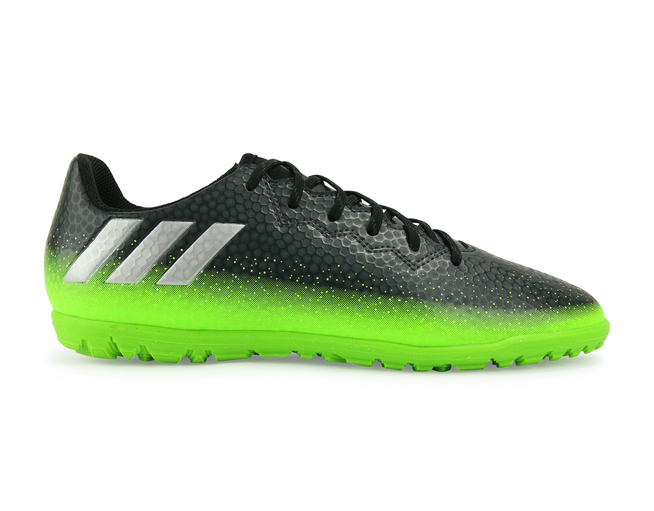 adidas Kids Messi 16.3 Turf Soccer Shoes Dark Grey/Silver Metalic/Solar Green