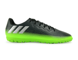 adidas Kids Messi 16.3 Turf Soccer Shoes Dark Grey/Silver Metalic/Solar Green