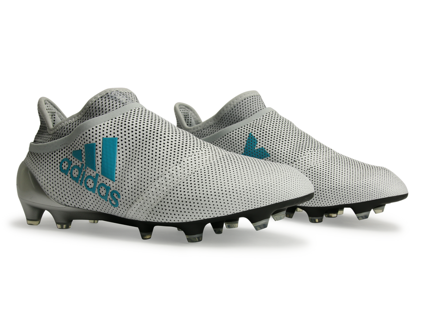 adidas Men's X 17+ Purespeed FG White/Energy Blue/Clear Grey