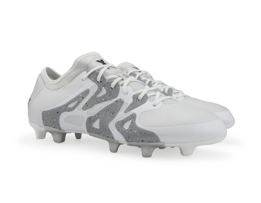 adidas Men's X 15.1 FG/AG White/Core Black/Silver Metallic