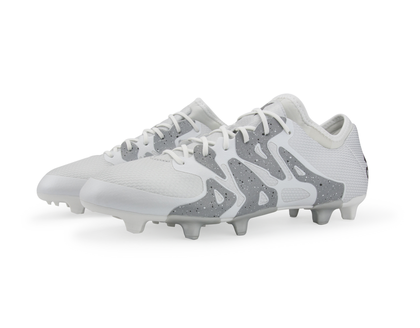 adidas Men's X 15.1 FG/AG White/Core Black/Silver Metallic