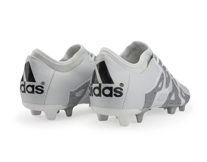 adidas Men's X 15.1 FG/AG White/Core Black/Silver Metallic