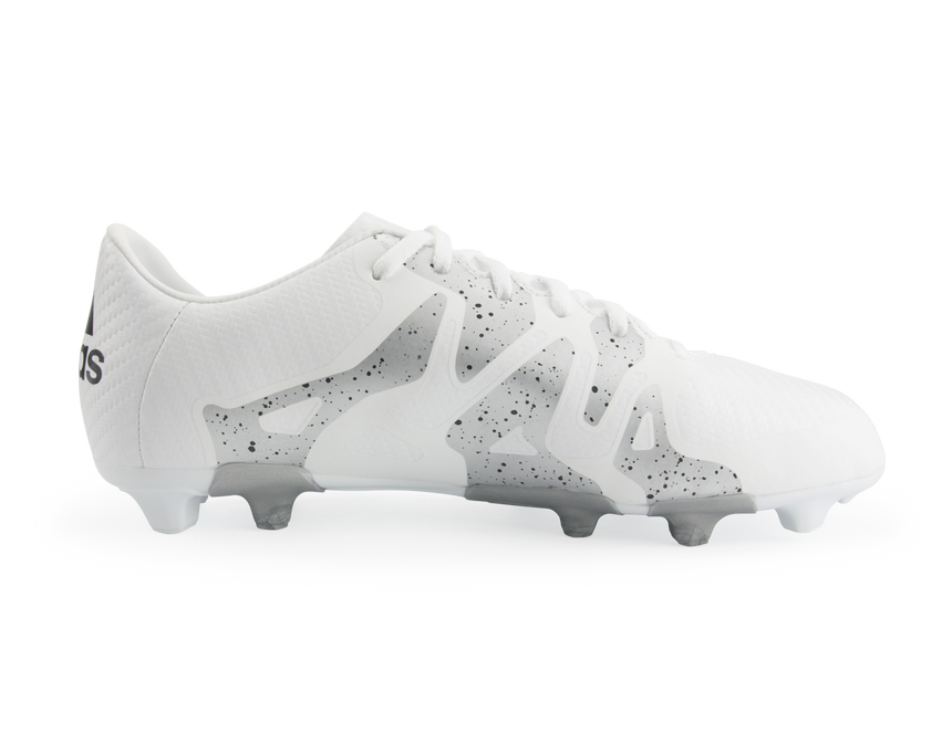 adidas Kids X 15.3 FG/AG White/Core Black/Silver Metallic