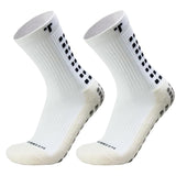 TRUsox 3.0 Mid-Calf Cushioned Grip Socks White/Black