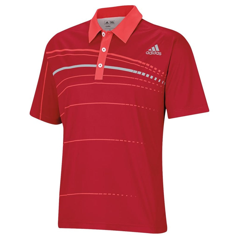 adidas Men's Golf PGA Championship Polo Shirt Bright Coral/University Red