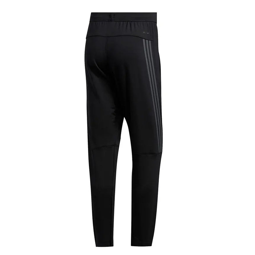 addias Men's Aeroready 3-Stripes Cold Weather Knit Pants Black Back View