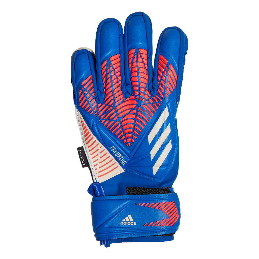 adidas Kids Predator Match Fingersave Goalkeeper Gloves Sapphire Edge Left