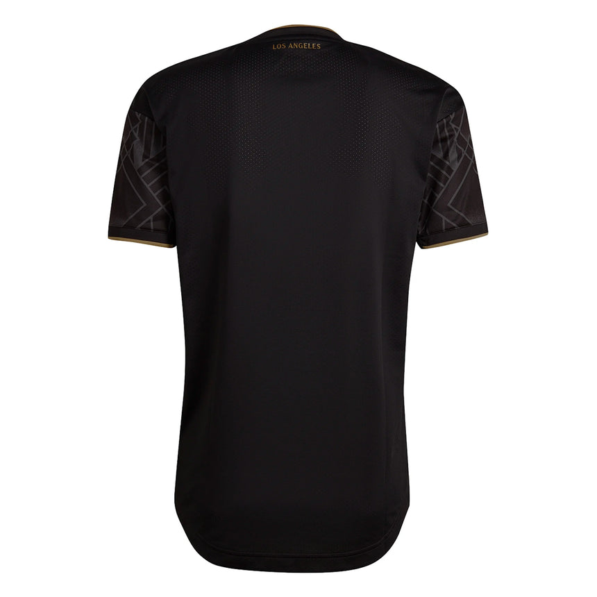 adidas Mens LAFC 2022/23 Authentic Home Jersey Black/Gold Back