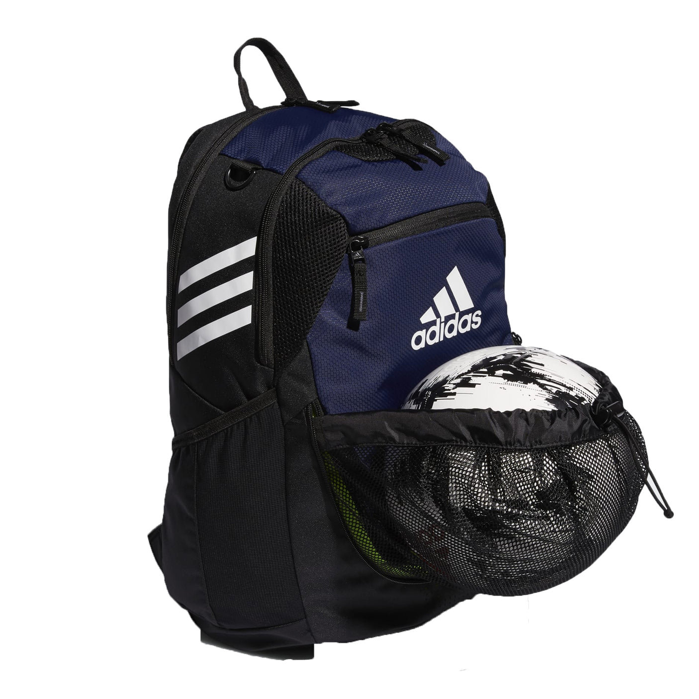 adidas Stadium III Backpack Navy/White Ball Holder