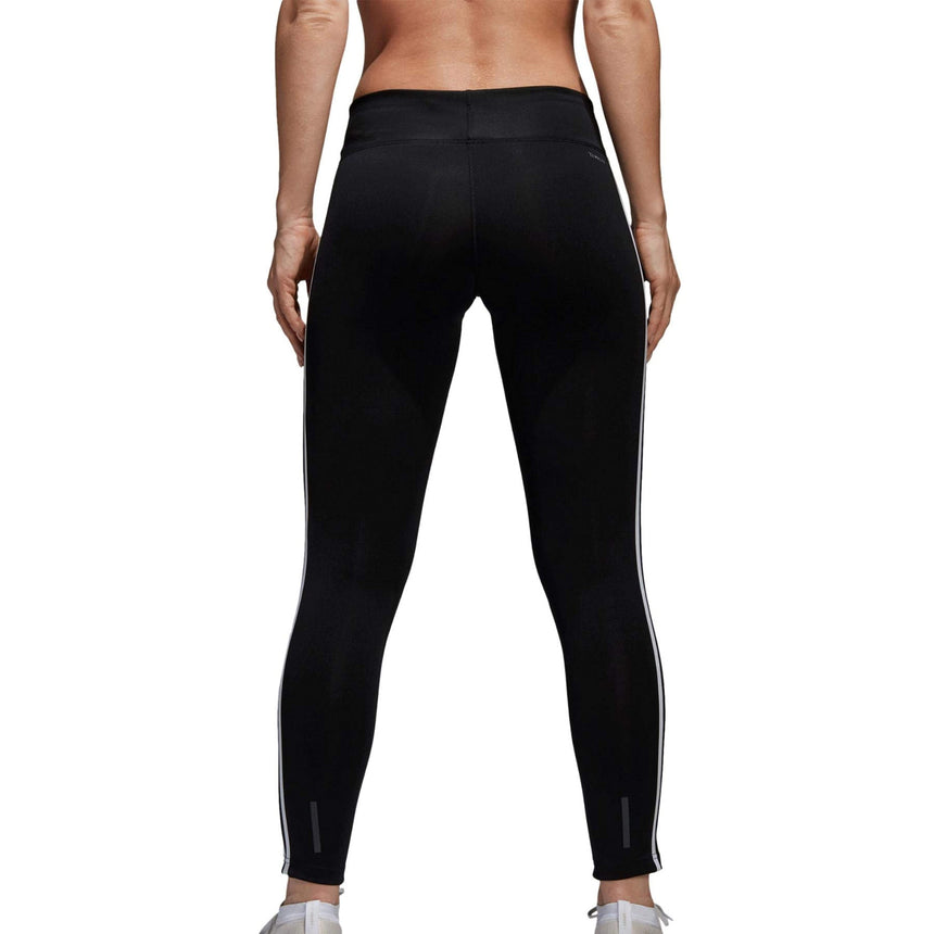 adidas Womens Design 2 Move ClimaLite 3Stripes Tights Black/White Back