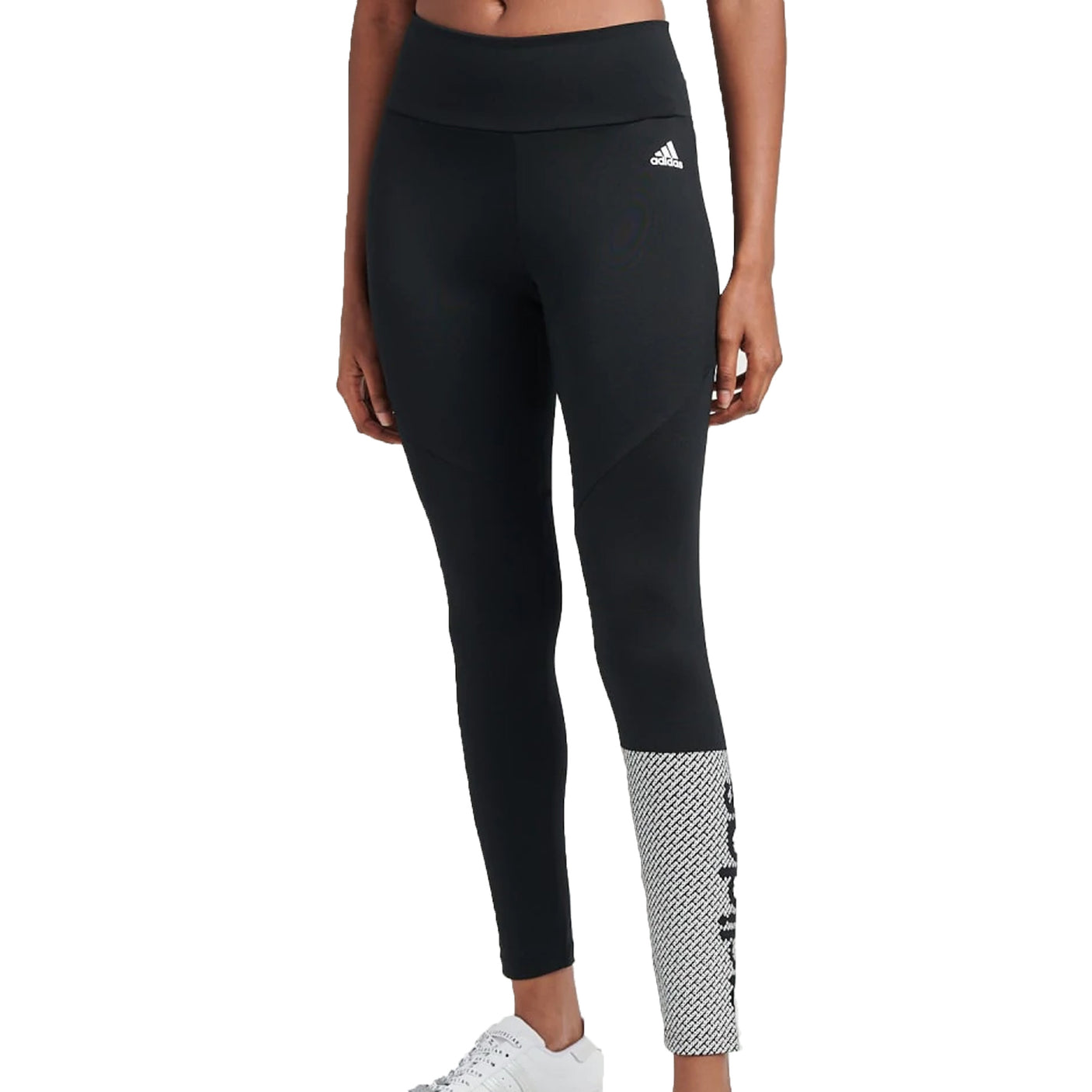 adidas Womens Desire 2 Move Training Tights Black/White Front