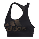 adidas Womens Holiday Sports Bra Black Front