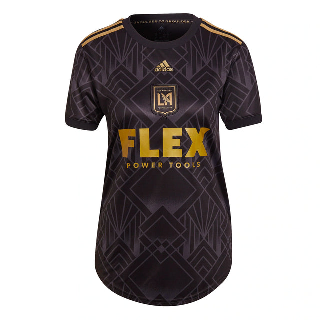 adidas Womens LAFC 2022/23 Home Jersey Black/Gold Front