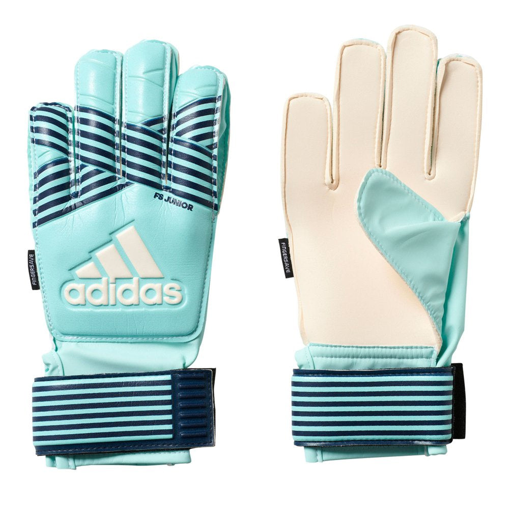 adidas Kids Ace Fingersave Goalkeeper Glove Energy Aqua/Energy Blue