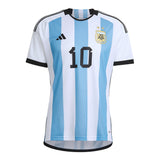 adidas Kids Argentina 2022/23 Messi Home Jersey White/Light Blue Front