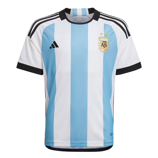 CLEARANCE Argentina 3 stars world cup champions home kit football soccer  jersey polo tee shirt tshirt top Light blue white messi