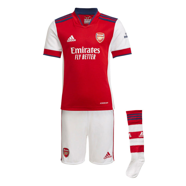 adidas Kids Arsenal 2021/22 Home Mini Kit White/Scarlet Front