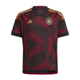 adidas Kids Germany 2022/23 Away Jersey Black/Bronze Front