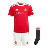 adidas Kids Manchester United 2021/22 Home Mini Kit Real Red/White Front