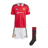 adidas Kids Manchester United 2022/23 Home Minikit Real Red/White Front