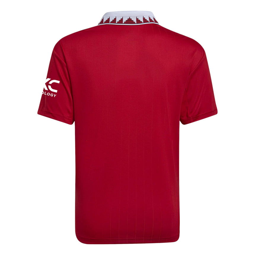 adidas Kids Manchester United 2022/23 Home Jersey  Real Red/White Back