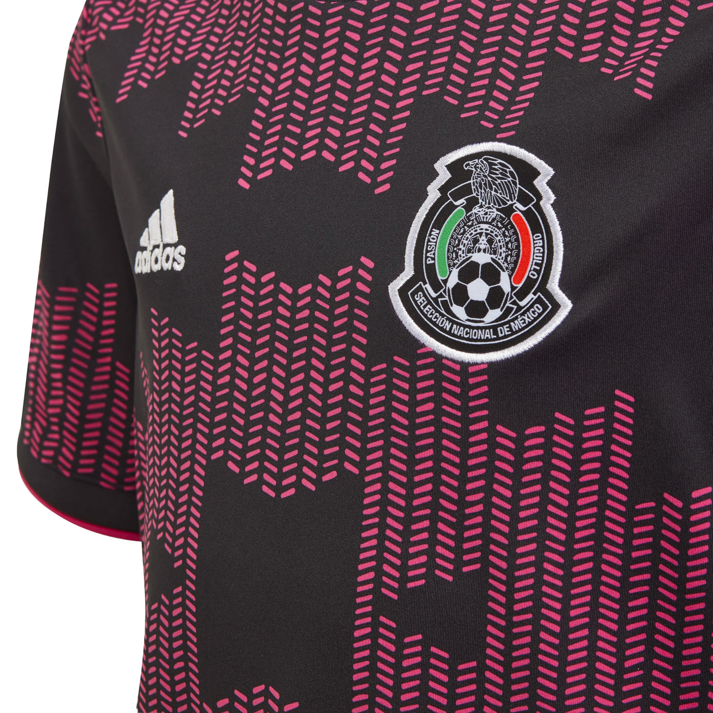 adidas Kids Mexico 2021 Home Jersey Black/Real Magenta Zoomed Crest