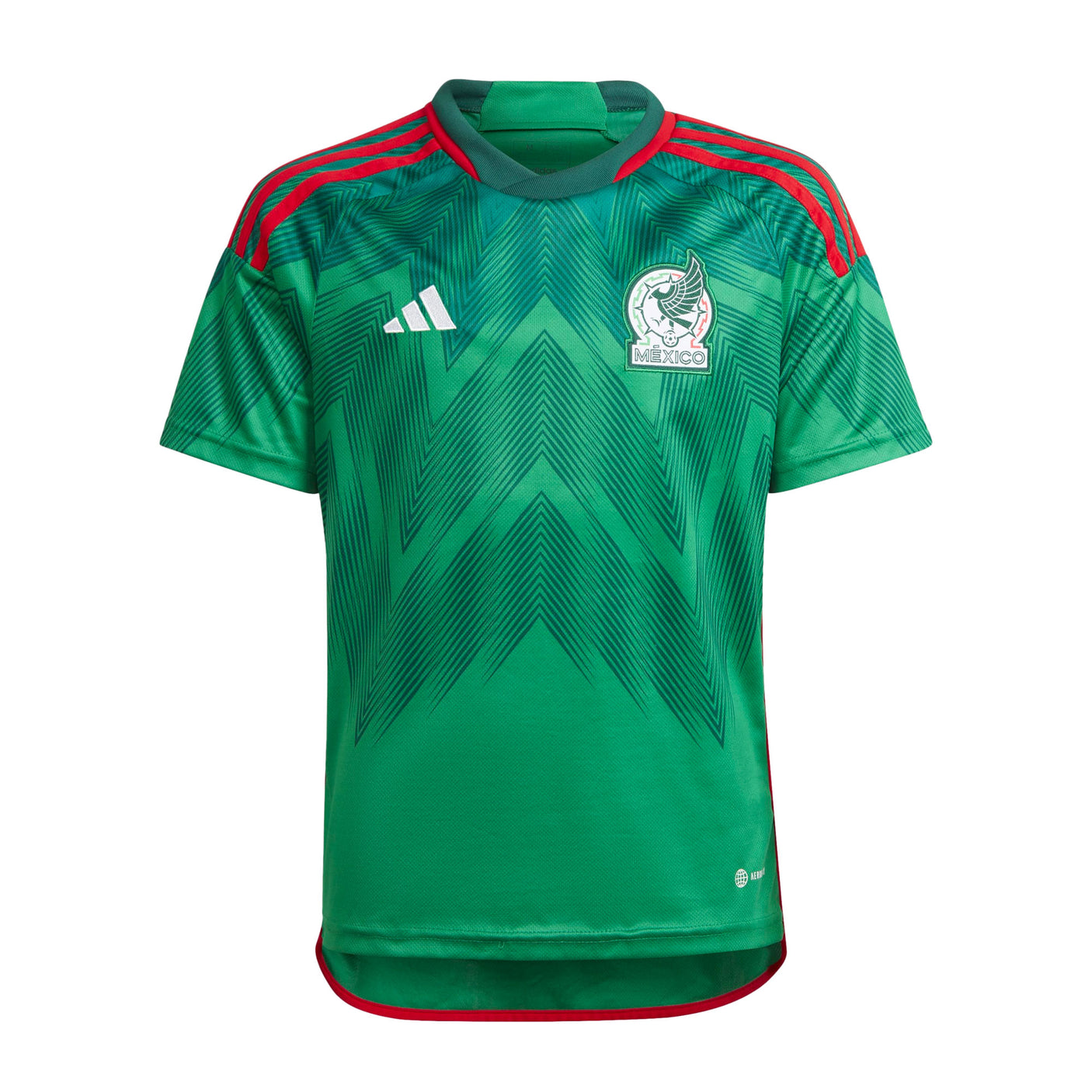 adidas Kids Mexico 2022 Home Jersey Vivid Green/Green Front