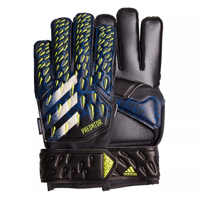 adidas Kids Predator 20 Match Fingersave Goalkeeper Gloves Black/Royal
