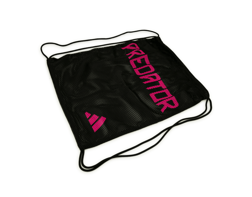adidas Kids Predator Accuracy+ FG Black/Pink Shoebag