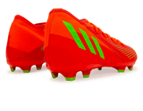 adidas Kids Predator Edge.3 FG Solar Red/Green Rear