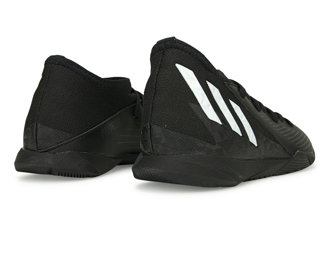 adidas Kids Predator Edge.3 Indoor Soccer Shoes Black/White Rear
