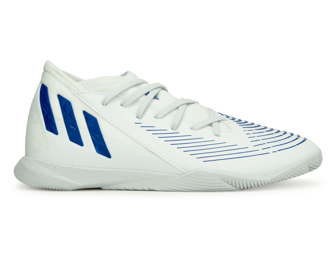 adidas Kids Predator Edge.3 Indoor Soccer Shoes White Hi Res Blue