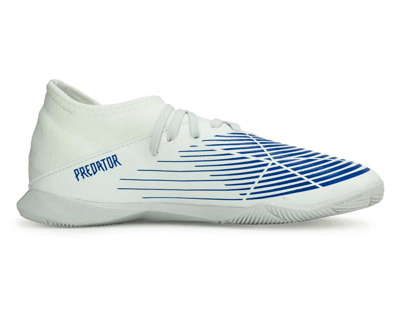 adidas Kids Predator Edge.3 Indoor Soccer Shoes White Hi Res Blue