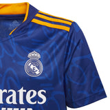 adidas Kids Real Madrid 2021/22 Away Jersey Blue/Orange Shield