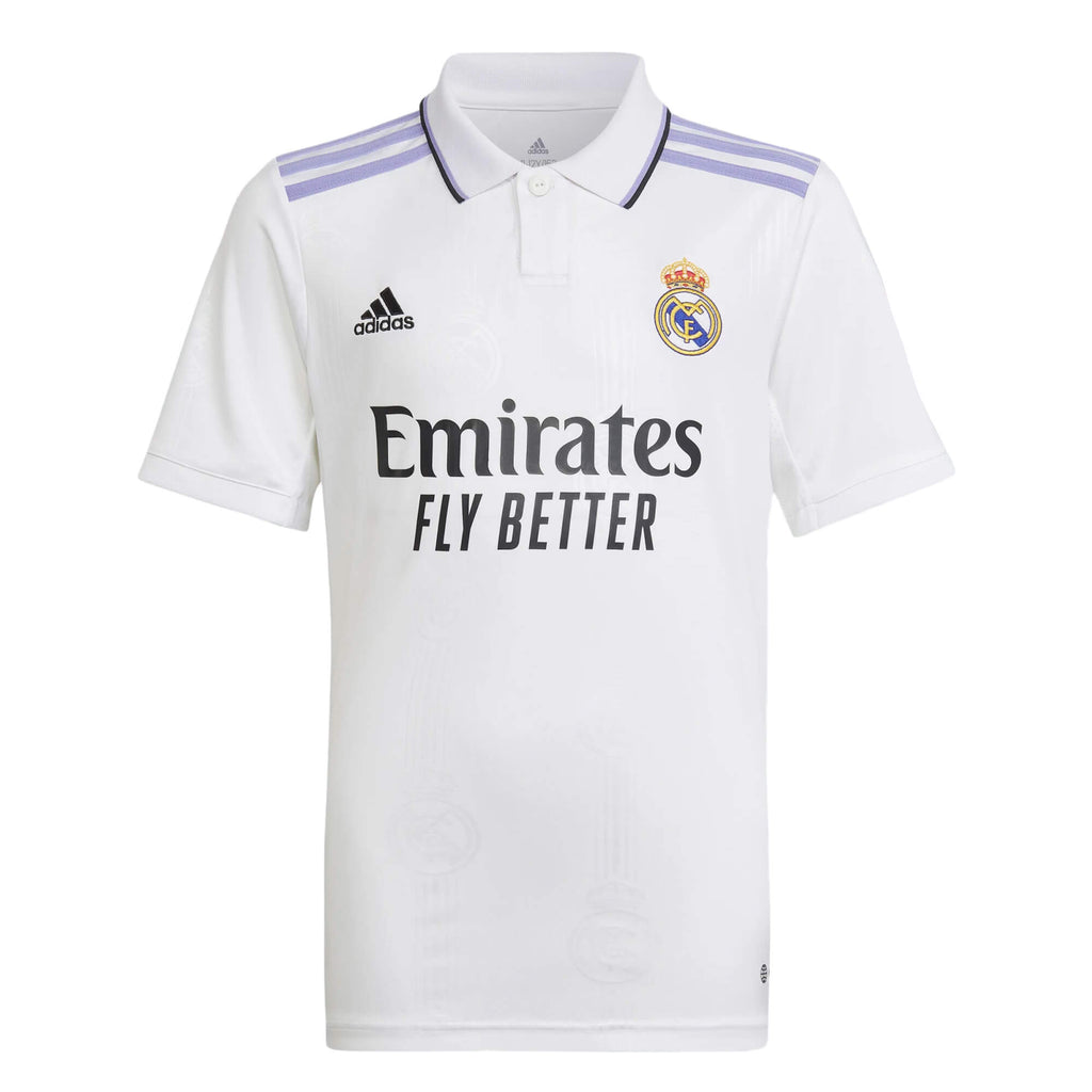 adidas Kids Real Madrid 2022/23 Home Jersey White Front