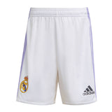adidas Kids Real Madrid 2022/23 Home MiniKit White Front Shorts